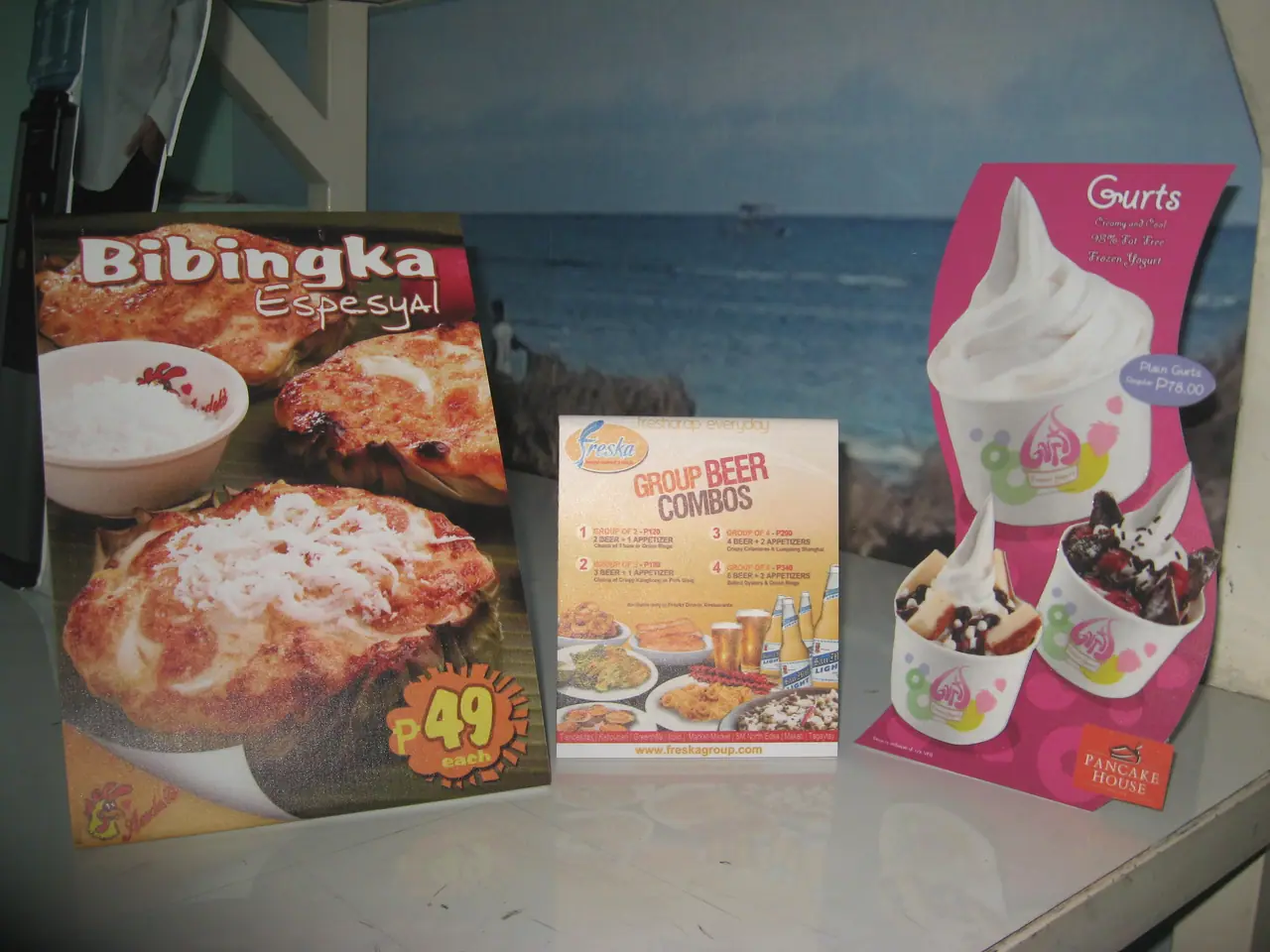 Tabletop standees and menu displays