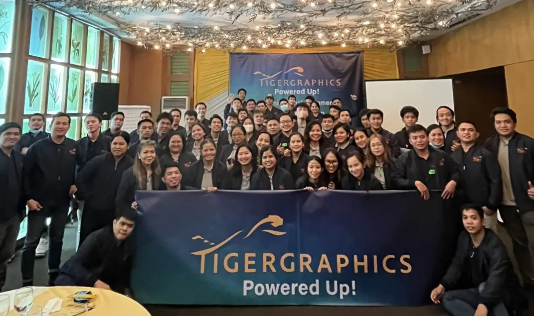 The Tigergraphics team at a company event